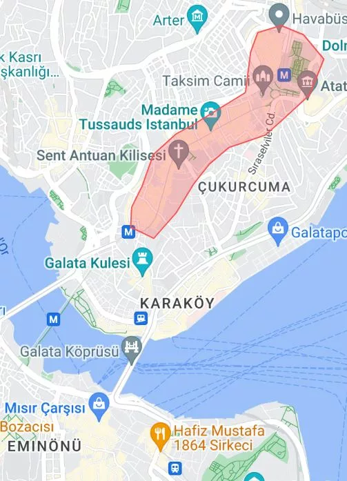 İstiklal Caddesi et la place Taksim