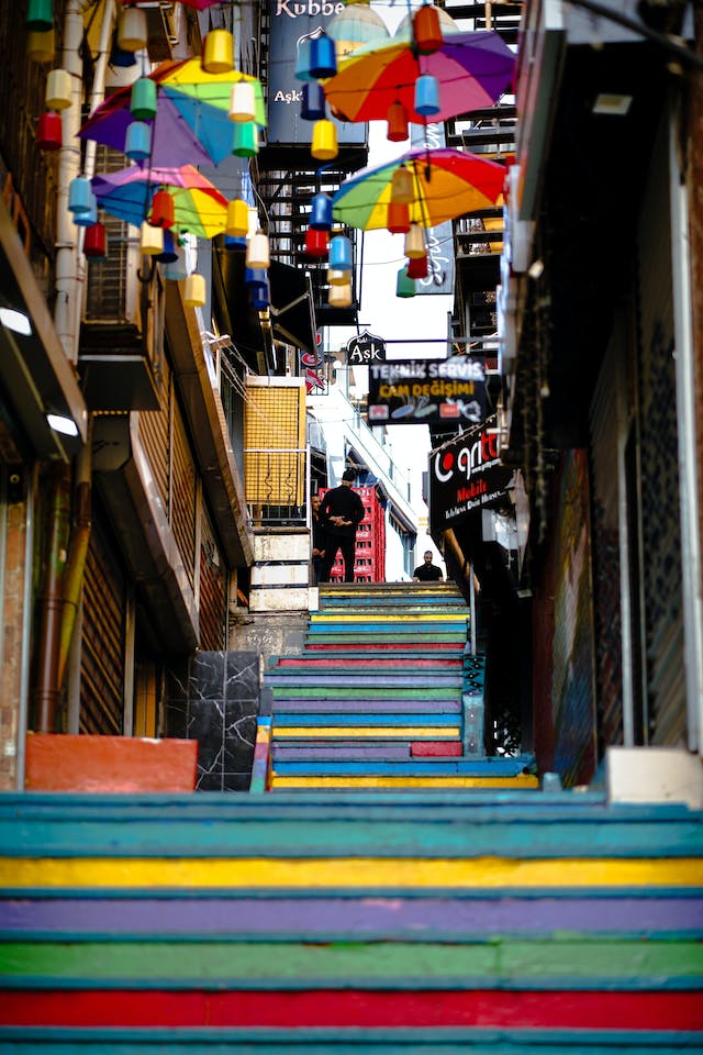 escalier coloré balat Istanbul