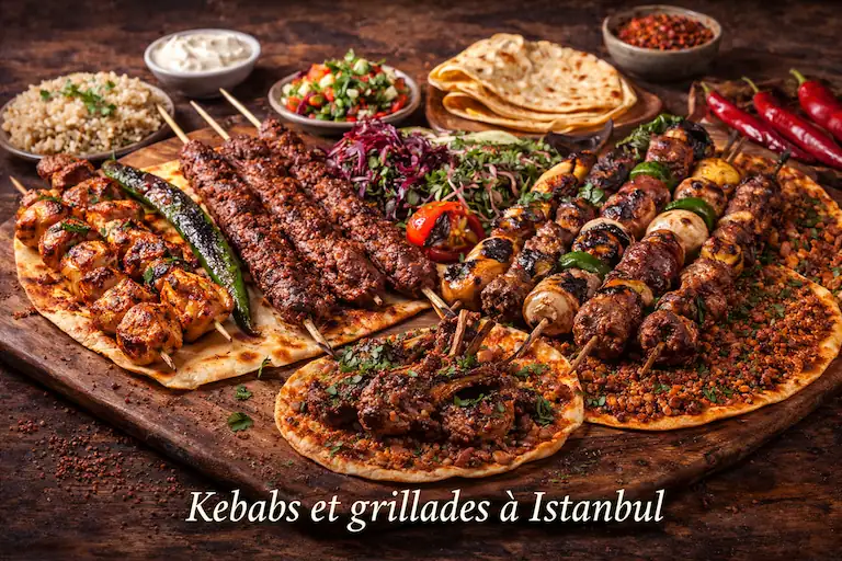 Grillades et kebabs a Istanbul