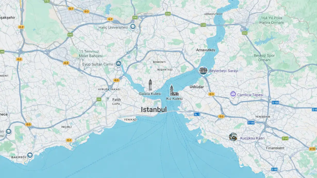 Carte numérique d'Istanbul détaillée