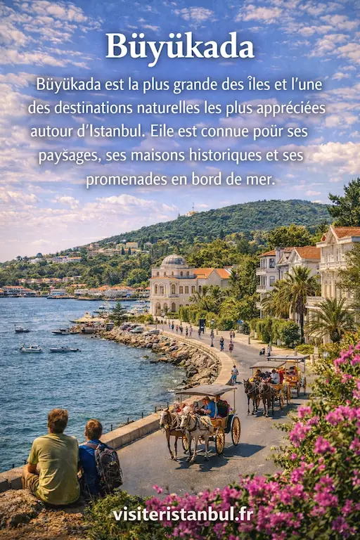 Promenade en bord de mer à Buyukada