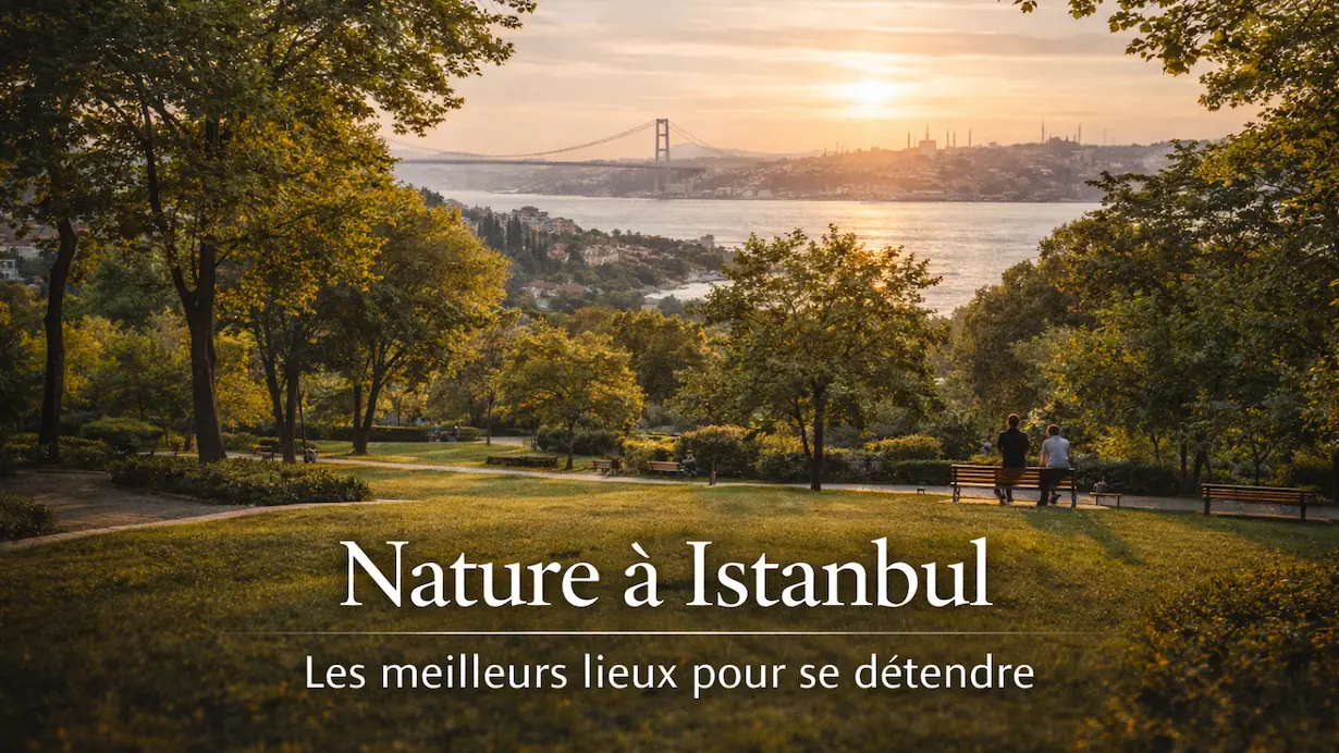 Nature à Istanbul avec parc verdoyant et vue sur le Bosphore